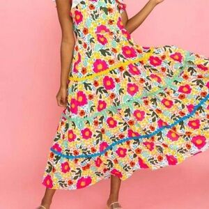 CROSBY by Mollie Burch Napa Dress in Monet’s Garden - size L and like new!